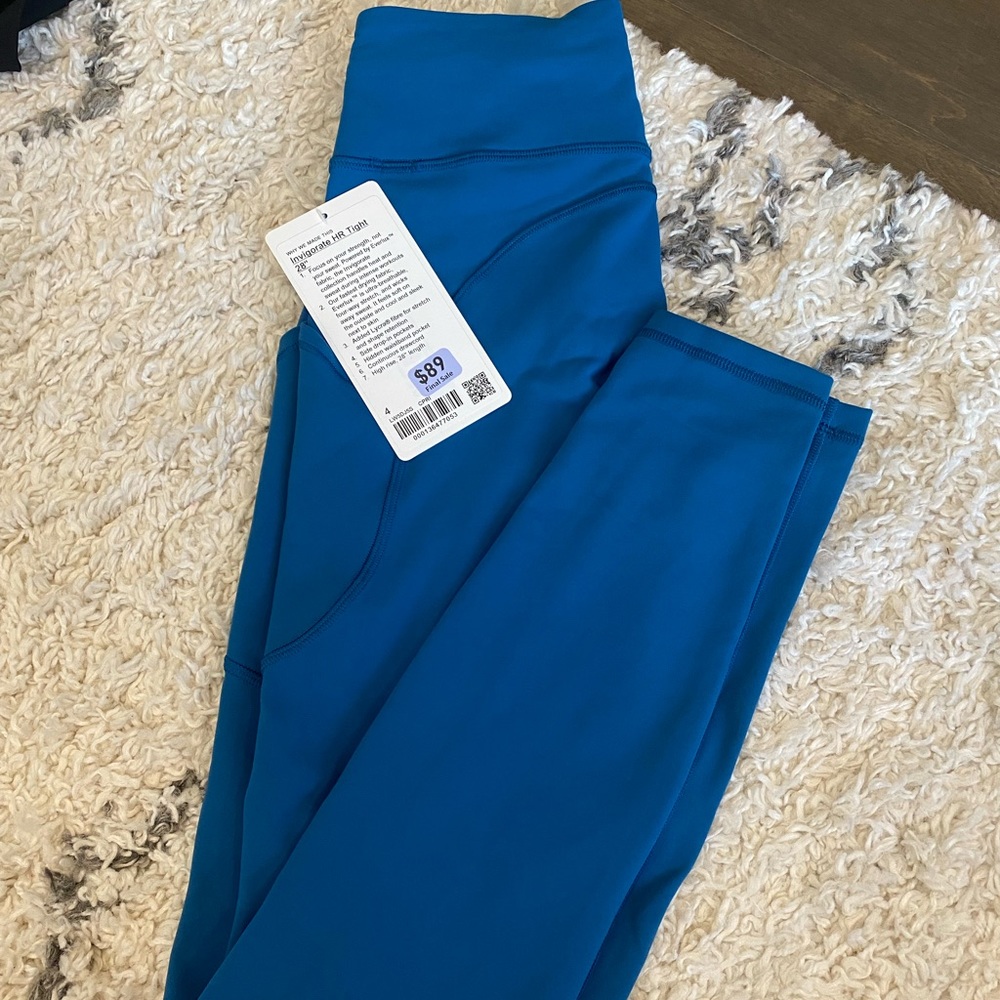 Lululemon invigorate high rise tight 28” in capri blue NWT